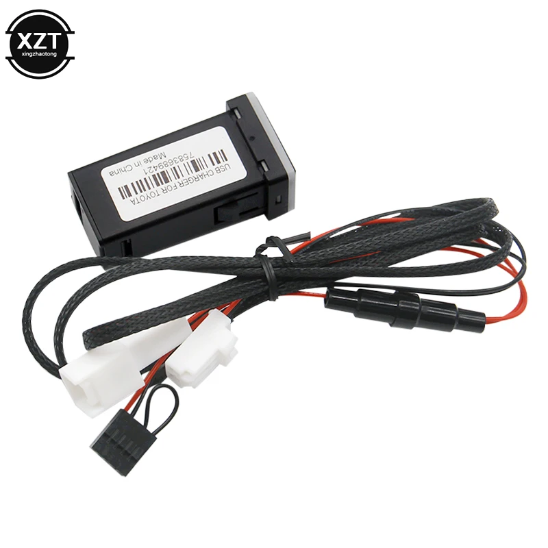 QC3.0 szybka ładowarka USB do samochodu TOYOTA Camry Land Cruiser 200 RAV4 Corolla smartfon Adapter szybkiego ładowania akcesoria LED
