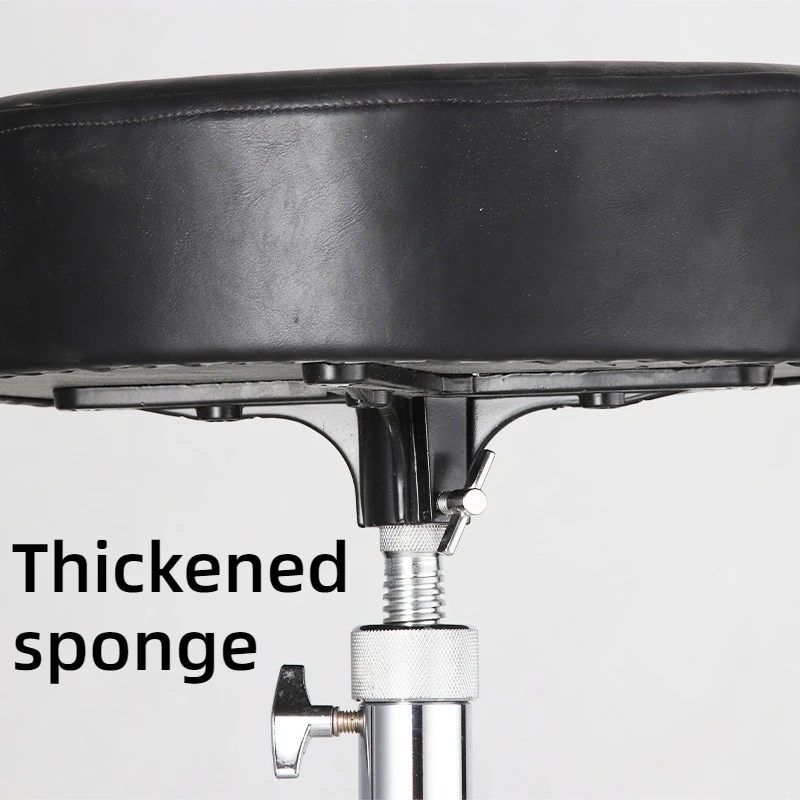 Double-leg Screw Drum Stool Round Thickened Sturdy Stable Durable Anti-slip Adjustable Drum Stool Musical Instrument Accessories
