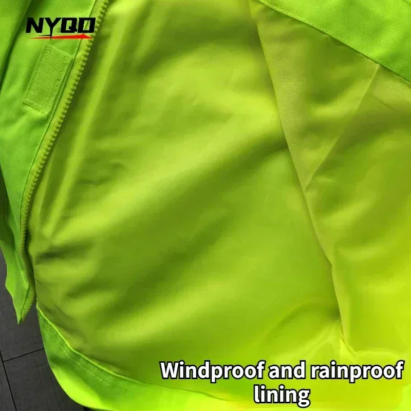 Fluorescent Green Split Type Male Motorcycle Riding Reflective Raincoat ImpermeableLluvia HombreДождевик Capa De Chuva Rain Suit