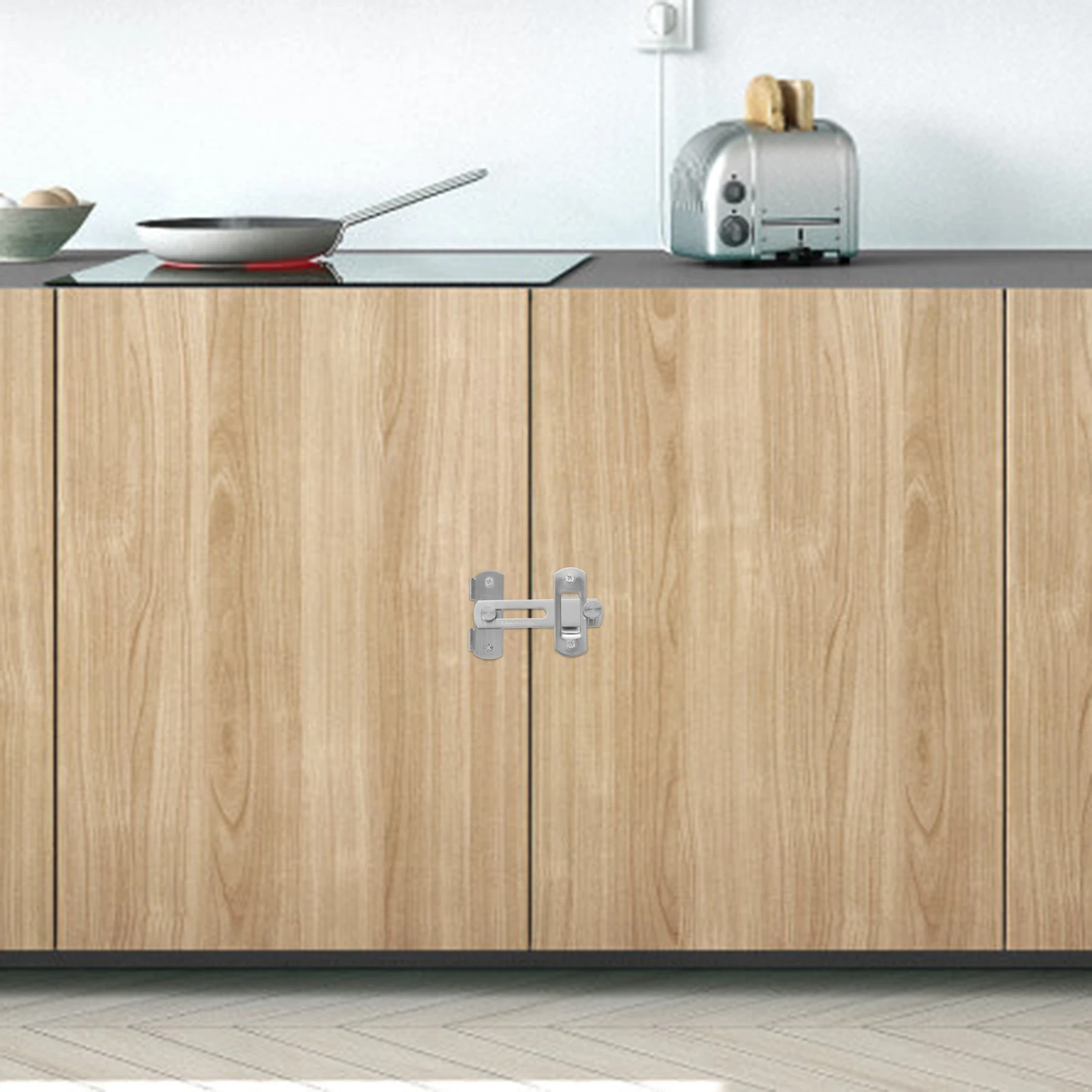 

3Pcs Anti Theft Door Latches High Quality Stainless Steel 90 Degree Adjustable Gate Latch Barn Door Lock Suitable for Wooden