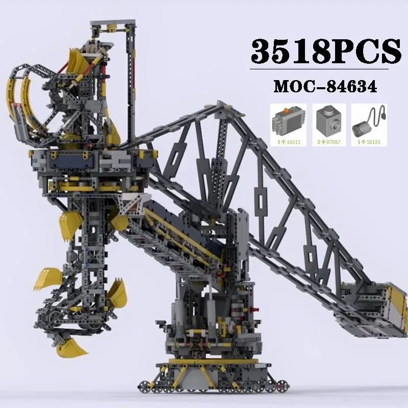 Building Block MOC-84634 Unloader 42055 Spare Construction Model Ornament 3518PCS Adult and Children Birthday Toy Christmas Gift