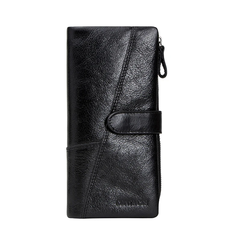 

CONTACT'S Wallet Women Fashion Coin Purse for Ladies Genuine Leather Long Clutch Wallets with Cell Phone Bags Card Holder