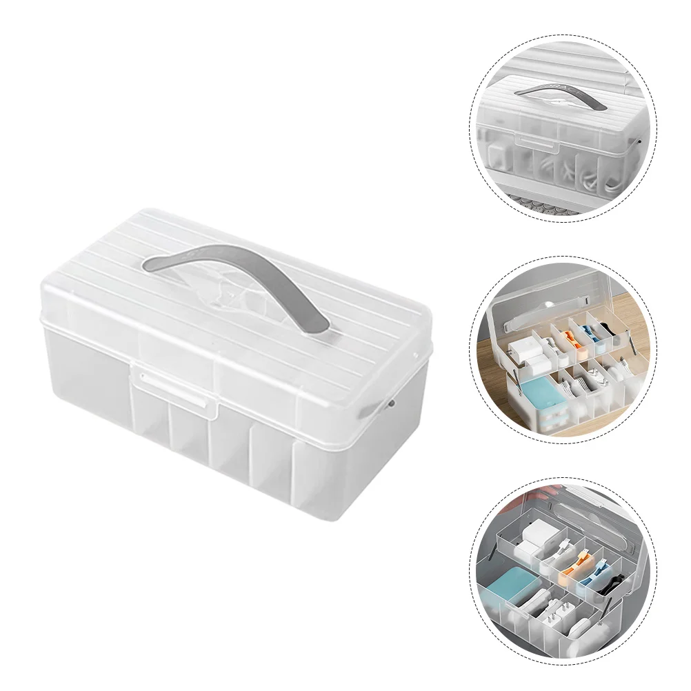 Slanke kabelbeheerbox met deksel voor opslag van snoerorganizer - Organisatorbak voor desktopelektronica voor draden en