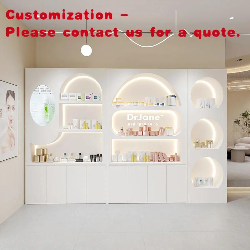 

custom.Beauty High-end and Elegant Cosmetics Display Cabinets Beauty Salon Product Shelves Display Rack with High Quality