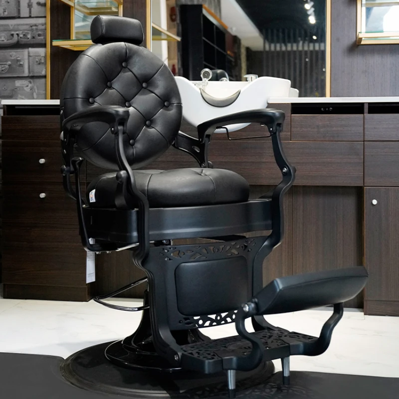 Lash Manicure Chair Hairstyle Professional Makeup Chair Shampoo Men's Barber Chairs Barbershop Salon Equipment Furniture Mocho