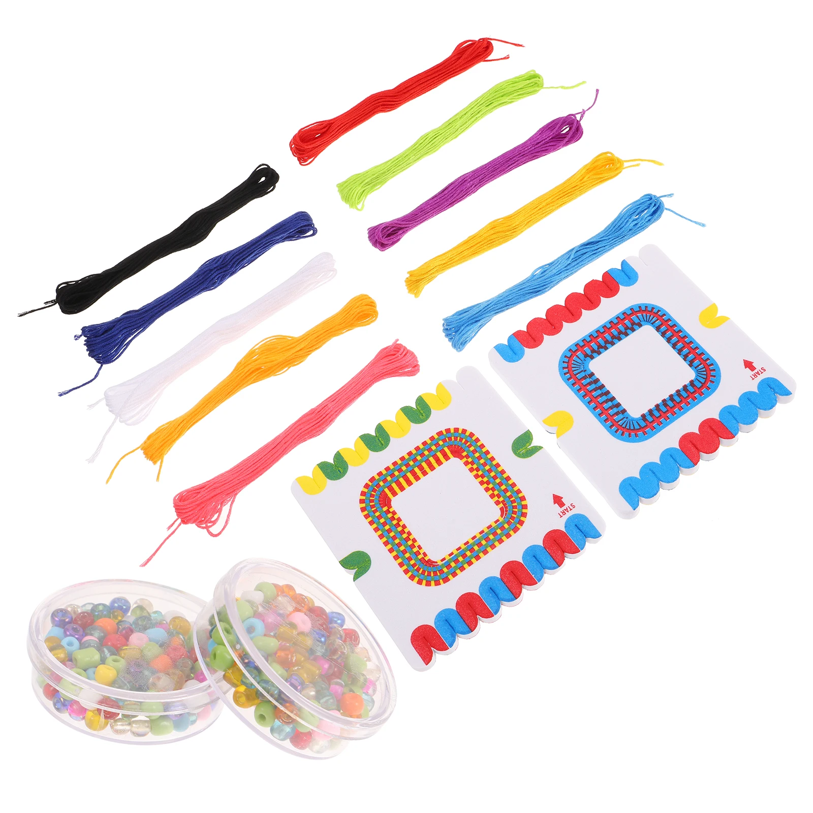 

1 Set DIY Bracelet Set Handmade Bracelet Material Bracelet Pendant Colorful Beads Weaving Creative Hand Rope Accessories (Packag
