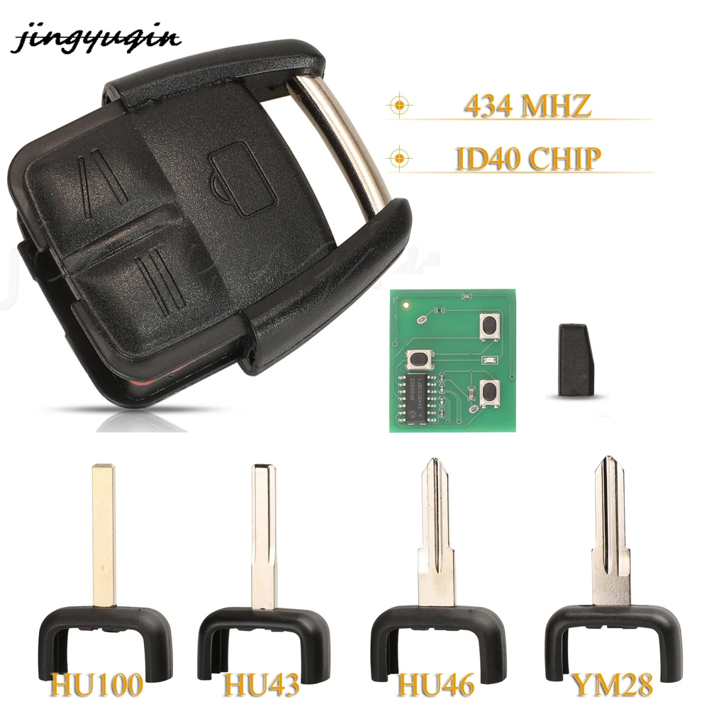 

Kuttery 3 Buttons Smart Remote Car Key Fob 434mhz ID40 Chip For Opel Omega Vectra B OP2
