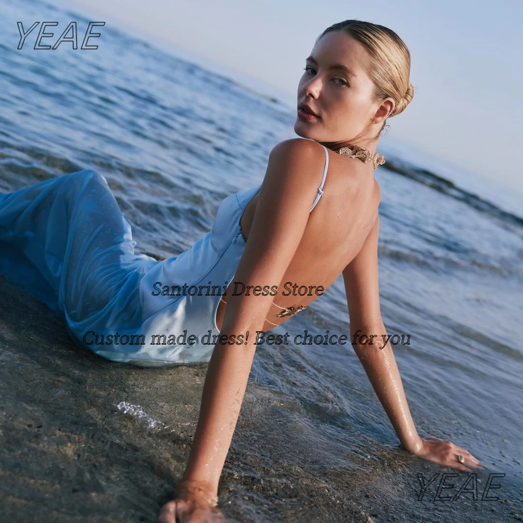 산토리니 해변 파티 여자들은 맞춤형 프롬 드레스, 오픈 백 로브, 칵테일 드레스, 섹시한 특별한 이브닝 가운을 입습니다.