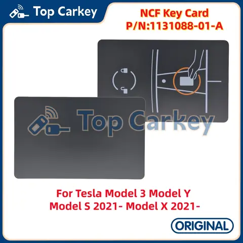 TopCarkey P/N: 1131088-01-A Original NCF Key Card for Tesla Model 3 Model Y Model S Model X