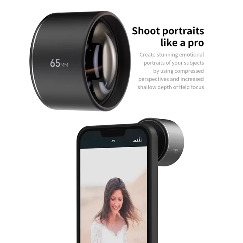 High Quality-65Mm Portrait Lens Phone Telephoto Lens For Iphone And Android For Iphone 16 15 14 13 12 Pro Max Tablet Laptop Webc