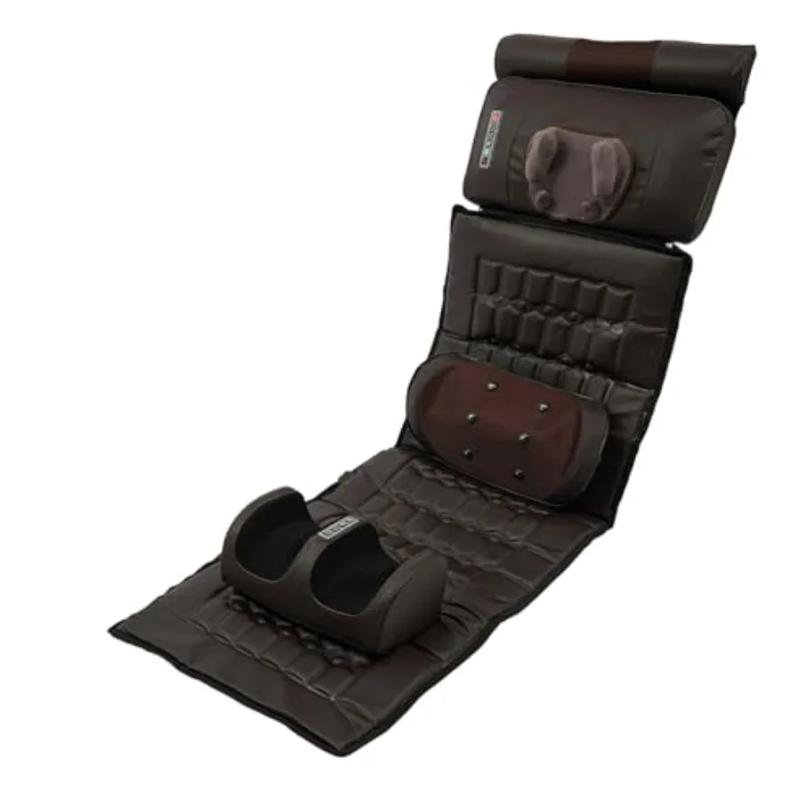 

Массажный коврик для всего тела с 9 режимами, вибрацией и подогревом, многофункциональный электрический массажный коврик для дома и офиса