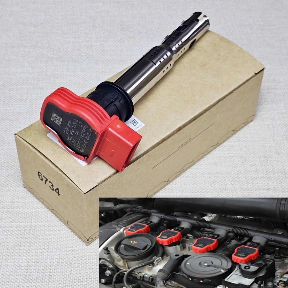 

4 шт. 06E905115 катушка зажигания для Audi A4 A5 A6 A7 A8 Q5 Q7 R8 для Jetta Golf GTI Tiguan Sciricco Passat CC B7 07K 905 715 G