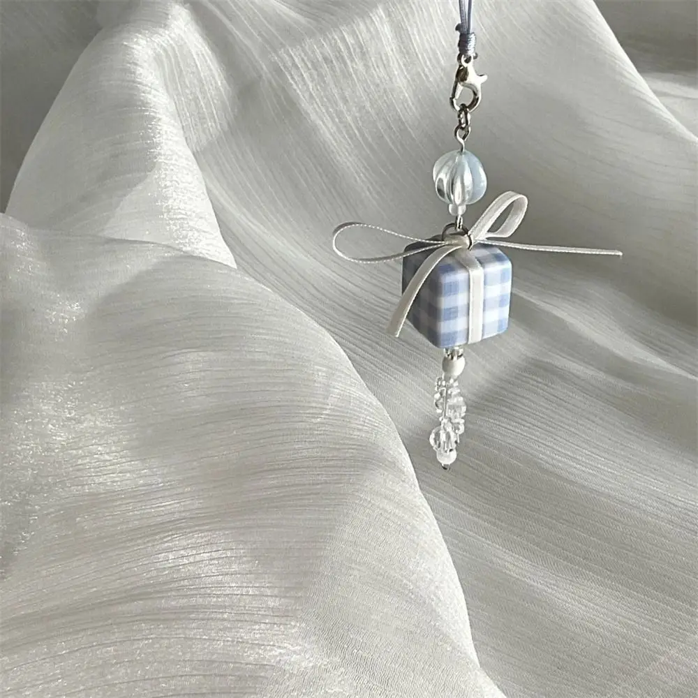 

Блестящий брелок-подвеска Y2K для телефона, с бусинами, в виде банта, для телефона, сумки, ключей, цепочка для телефона, брелок для ключей