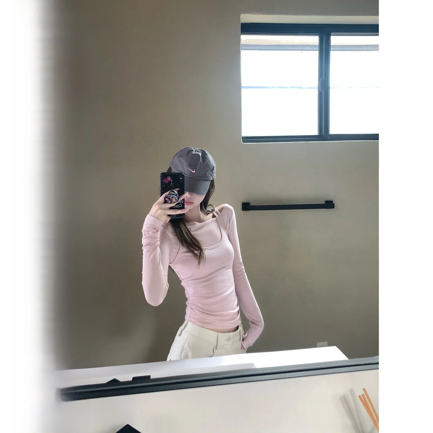 

YUYUREAL Весенняя дизайнерская женская футболка Long Sve Base Layer Light Spring Series Шелковое нижнее белье Топ для поездок на работу