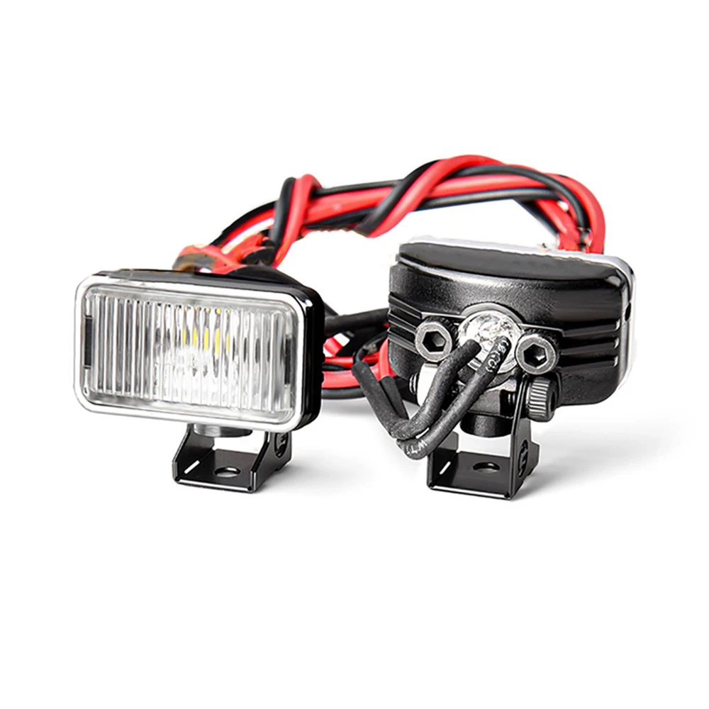 1/8 1/10 RC Model Car Headlight Led Light Spotlight for Simulation Model 20mm Rectangular Searchlight Modified Parts