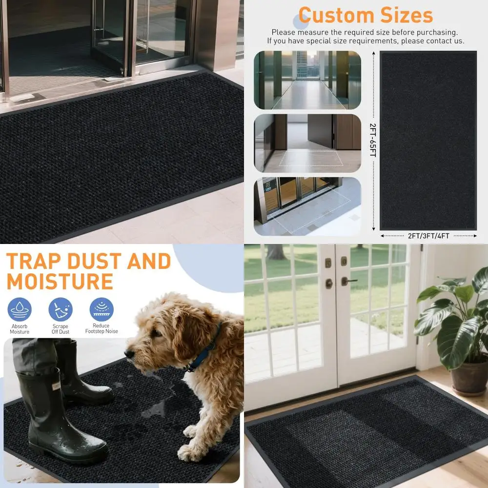

Customizable 3ft x 8ft Non-Slip Indoor Outdoor Entrance Door Mat, Commercial Grade, Easy to Clean, Low Profile, Suitable for Var