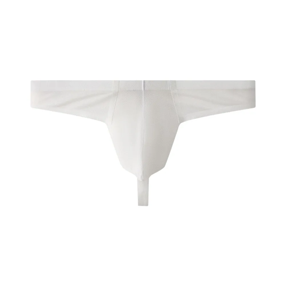 Mens U-Convex Pouch Underpants Ice Silk Traceless Underwear Breathable G-strings Thin Soft Mesh Breath Quick Dry Panties