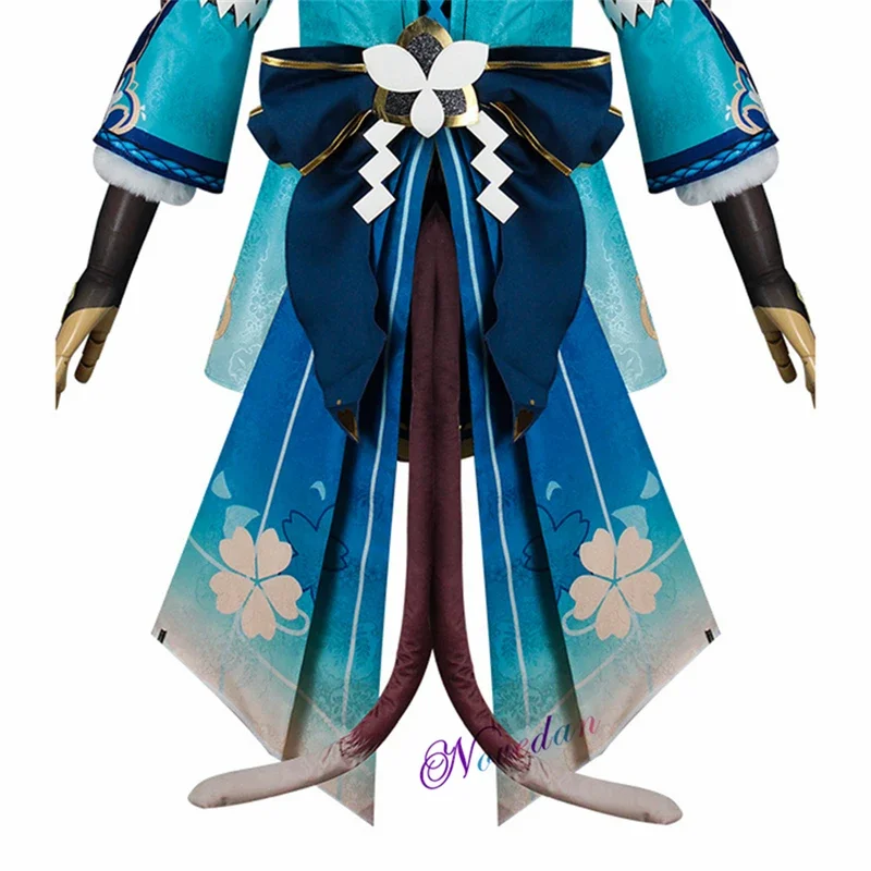 QQ8 Gioco Kirara Costume Cosplay Parrucca Orecchie di gatto Coda Scarpe Accessori Set completo Anime Costume di Halloween per le donne XXXL5Lk¥