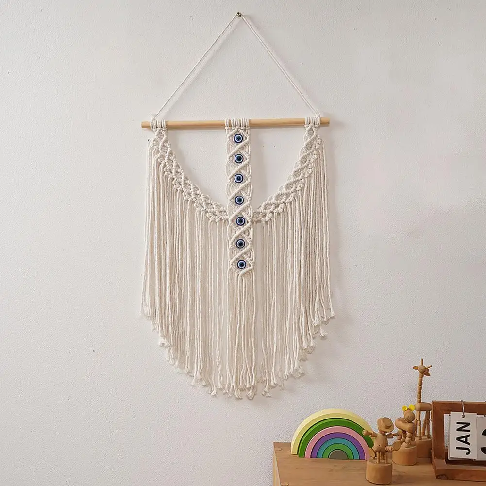 Bohemian Wall Tapestry Bohemian Style Wall Tapestry Braided Evil Eye Tapestry Wall Hanging Boho Knotted for Bedroom for Home