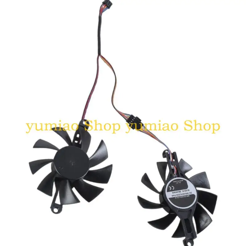 587b 80mm 4pin Video Card Cooling Fan untuk RX580 2048 Graphics Card Coolers Fan