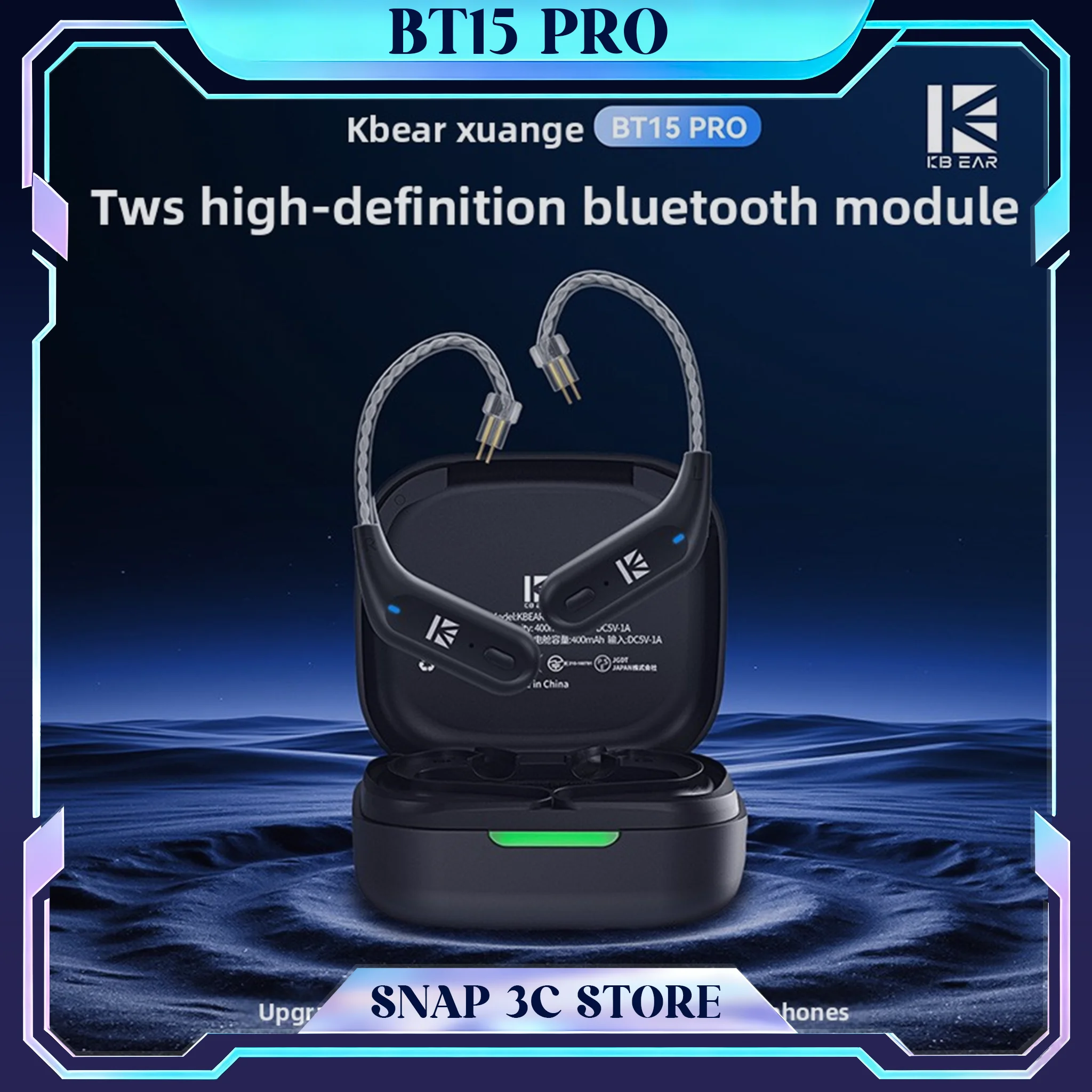 

BT15 PRO ANC Wireless Bluetooth 5.4 Headphones Active Noise Cancelling Earhook Earphones HD Stereo HiFi Gaming Sport Headset Mic