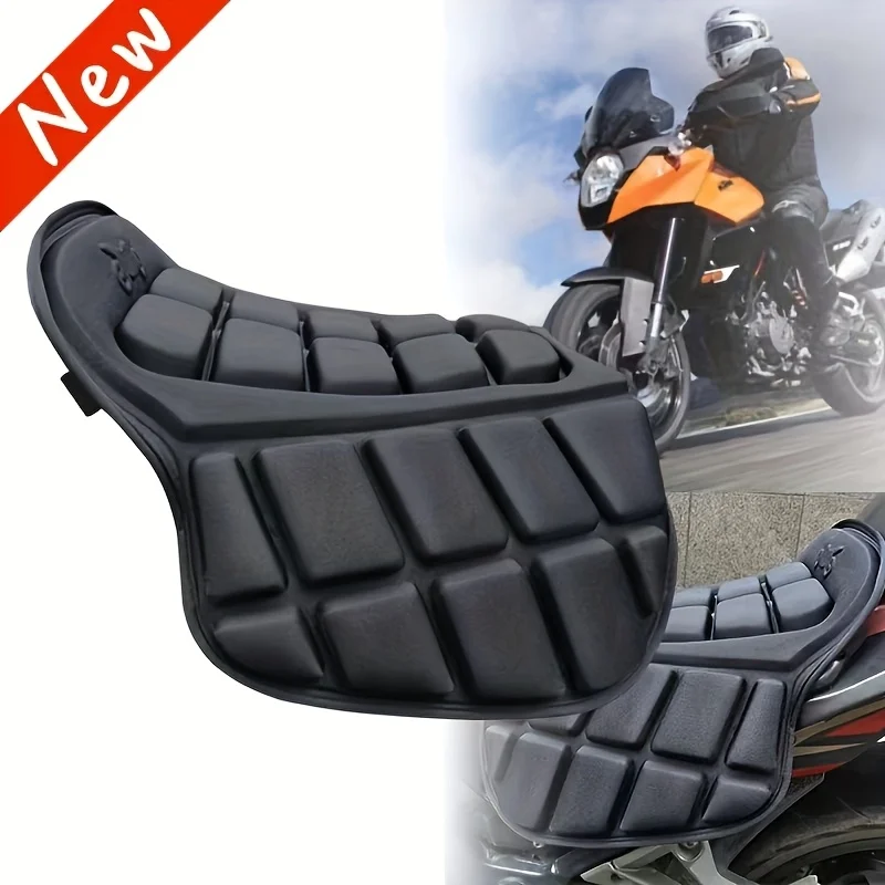 

2025 New Motorcycle Passenger Seat Cushion Foam Seat Pad for Motorcycles - Breathable Shock Absorbing Anti-Slip Cushion