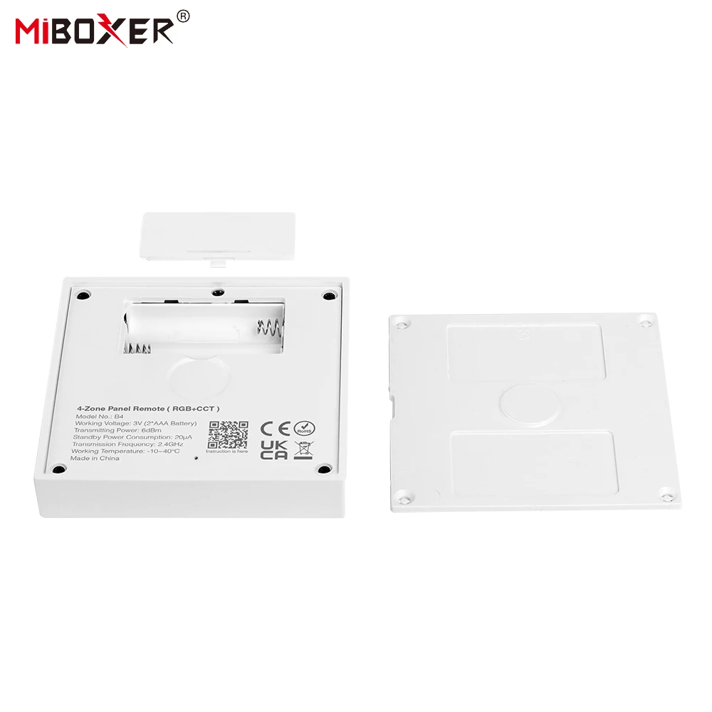 Miboxer  B4 2.4GHz Smart 4-Zone 86Touch Panel Adjust Brightness Timable Switch RGB+CCT For Led Controller Panel Light Bulb