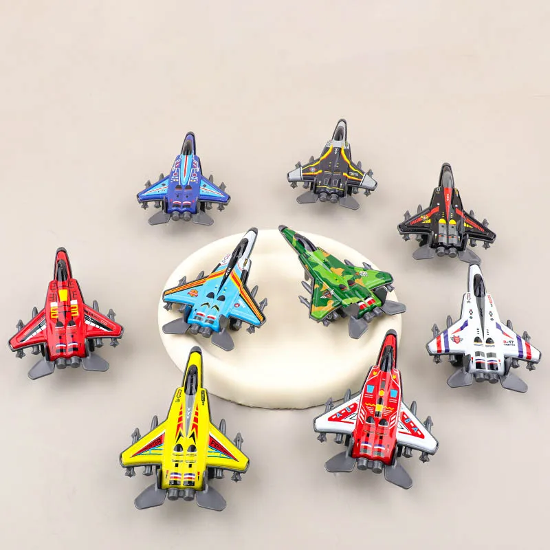 5 قطعة لعبة مقاتلة للأطفال الأولاد محاكاة القصدير الجمود نموذج طائرة الإبداعية التراجع الطائرات سطح المكتب لعبة اللعب هدية