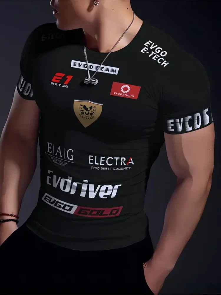 Racing 3D All Over Print T-Shirt Cool Speed Team Motorsport Casual Sport Summer Quick Dry Breathable Outdoor Short Sleeve Tops