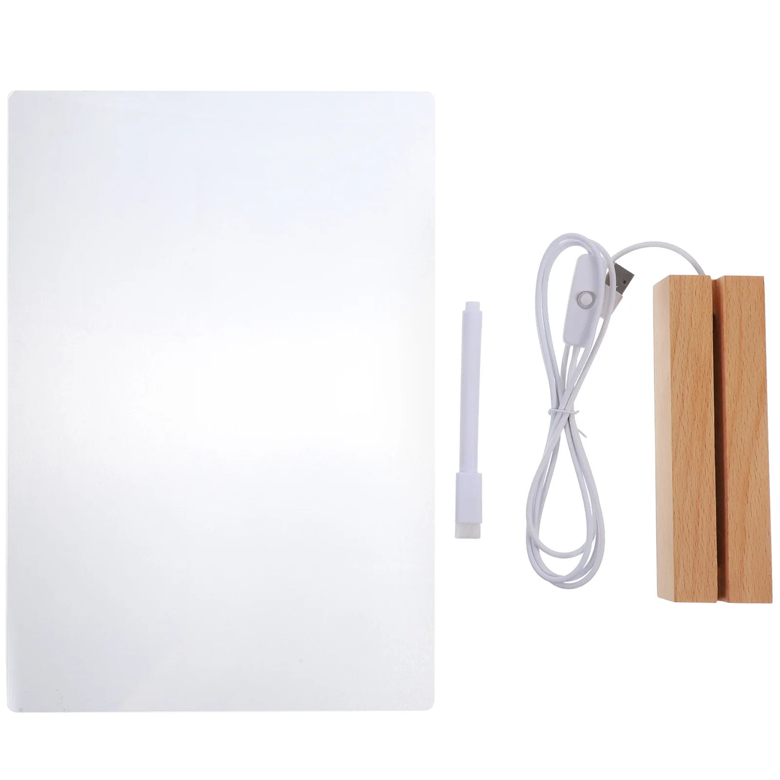 مجموعة واحدة من لوحة ملاحظات الأكريليك المضيئة لسطح المكتب للمنزل والمكتب والمدرسة والرسم الإبداعي القابل للمسح الشفاف