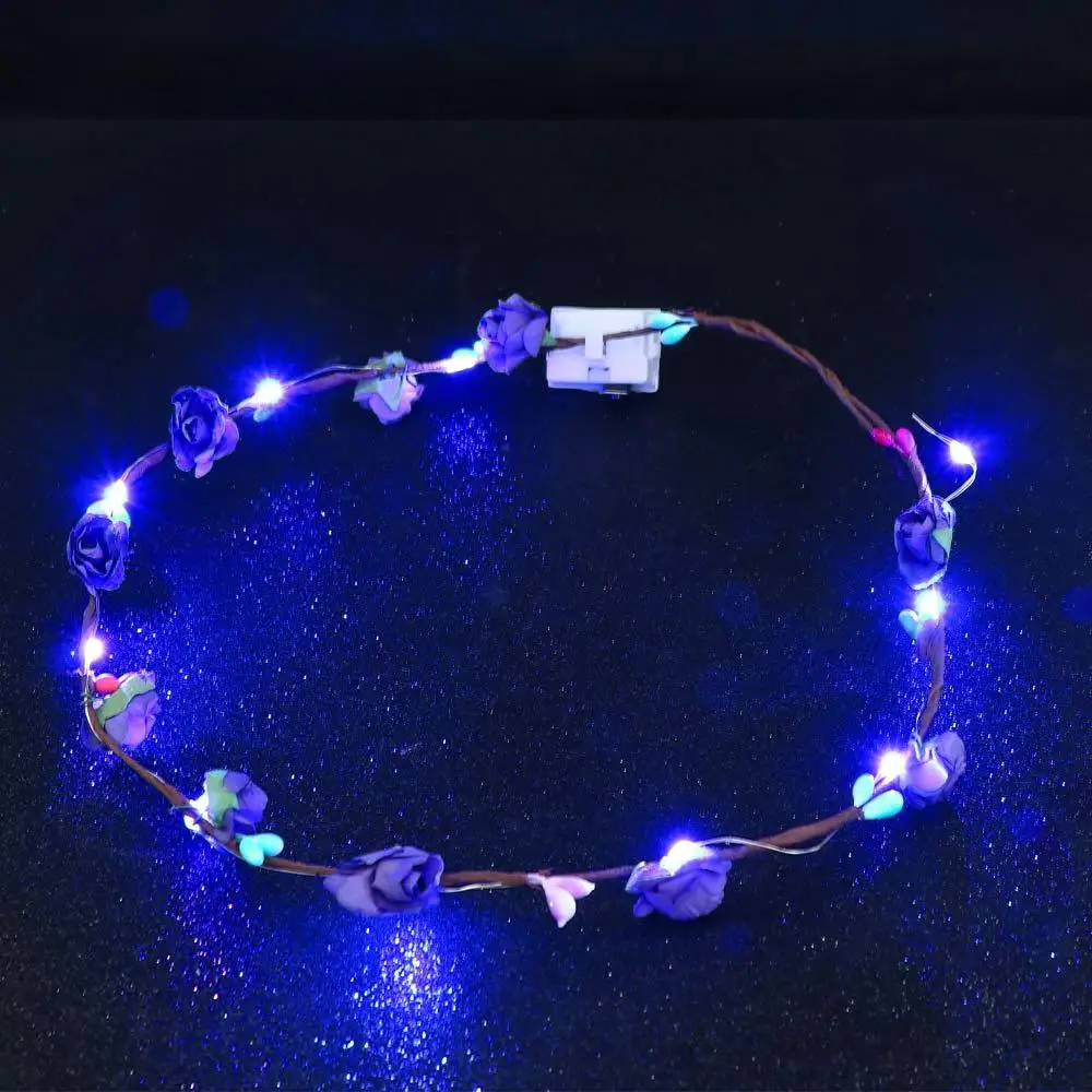 

Vacation Luminous Seaside Birthday Party Simulation Flower Hairband Wreath Headband Beach Headband Flower Crowns Glowing Wreath