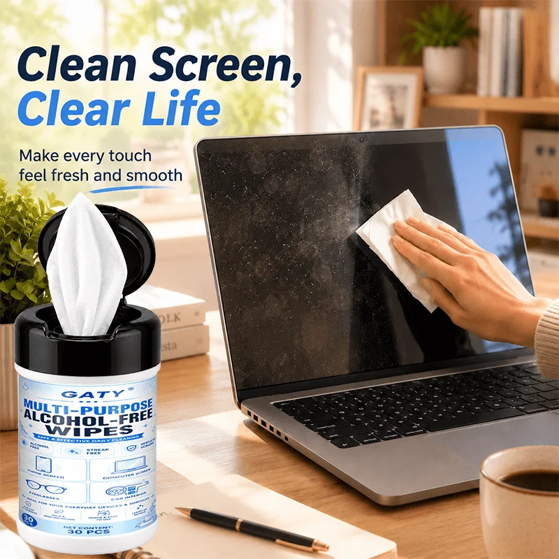 Multi-Purpose Cleaning Wipes, Clean Fingerprints for Phone TV Computer Screen, Eyeglasses Camera Lens Portable Lens Care Wipes