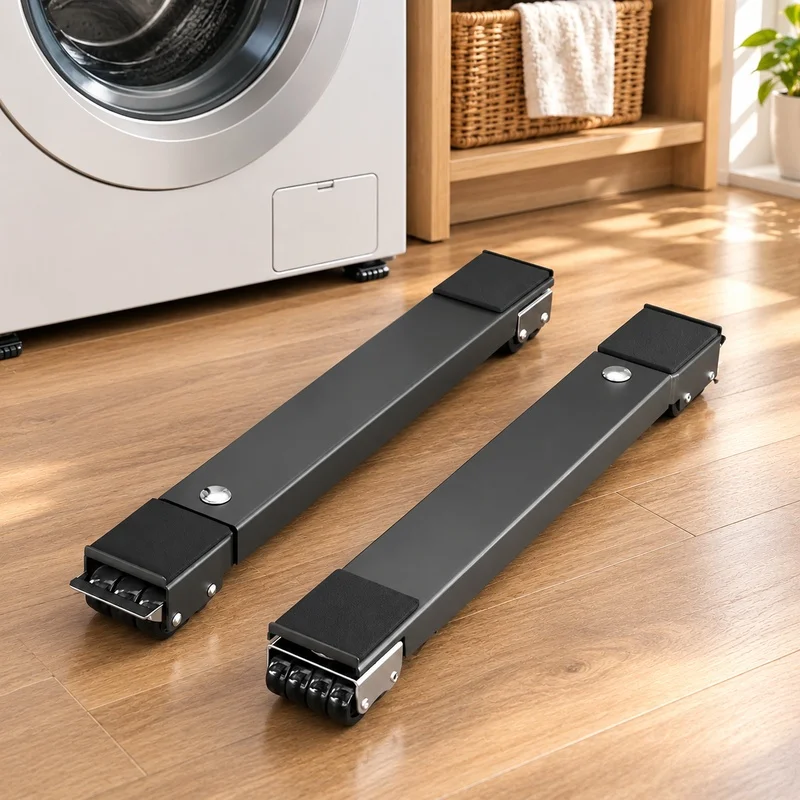 Set of 2 Heavy-Duty Rolling Platforms with 24 Swivel Casters for Appliance Mobility