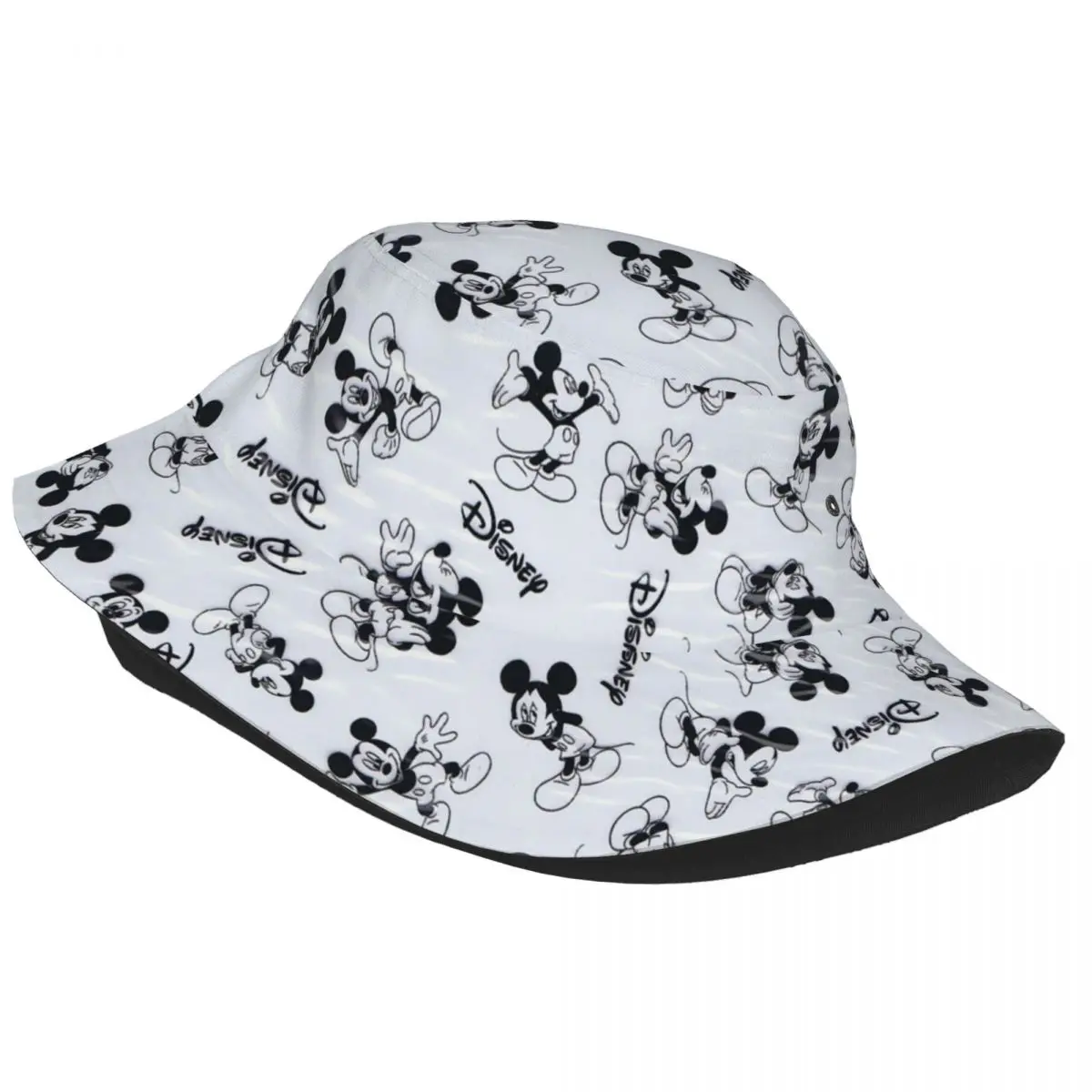 Unique Mickey Cartoon Pattern Bucket Hats Woman Lightweight Outdoor Sport Fishing Hat Spring Picnic Headwear Boonie Hat