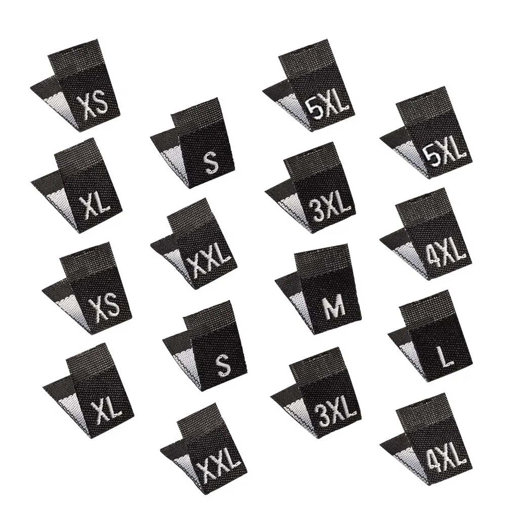 Clothing Size Labels 900Pcs Unisex Folded Fabric Tags Easy Sew Garment Labels for DIY Sewing Supplies