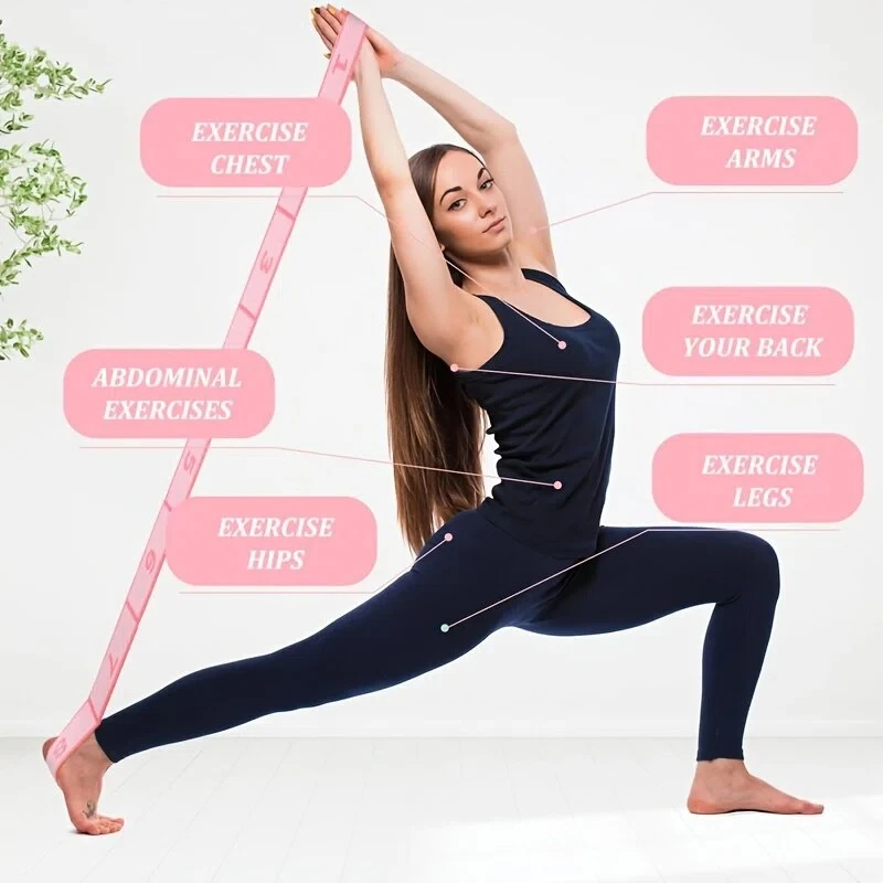 8/11 Resistance Band Yoga Auxiliary Stretching Belt Adult Latin Training Elastic Bands Beginner Pilates Dance Loop Fitness Tensi