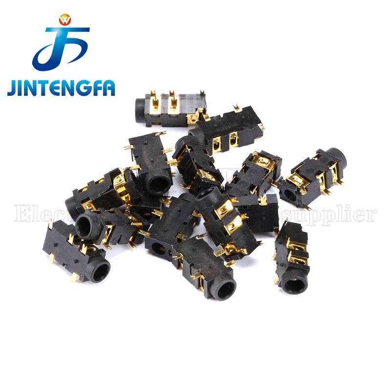 10PCS PJ-327A 3.5mm Headphone Jack Audio Female Socket 3+2 2+3 5Pin SMD SMT MP3/MP4 Player Accessories PJ327A PJ-327 0.5A DC 30V