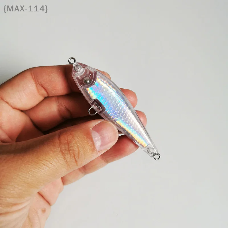 【MAX-114】New High Quality Transparent Road Runner Bait 3D Inner Laser Slow Sinking 7g Pencil Bait Blank Body For Easy DIY 【WX】