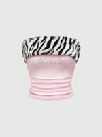 Summer Leopard Plunge Tank Letter Hot Drilling Spice Girls Street Fashion Punk Slim Girls Sleeveless Women's Y2k Top