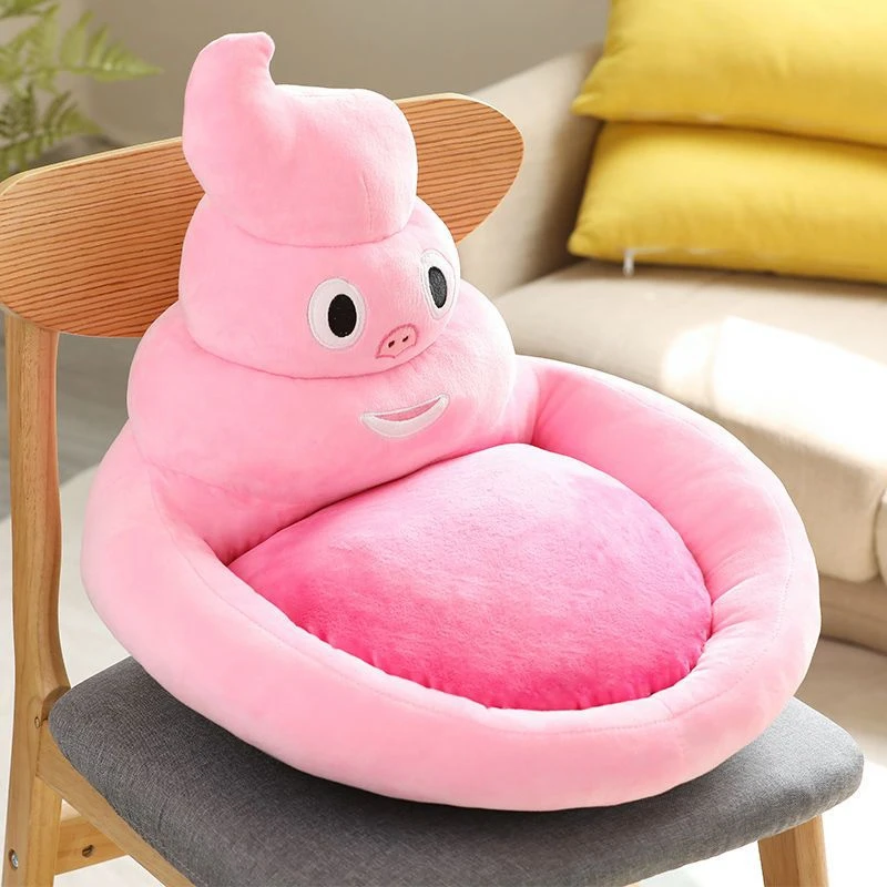 45CM New Style Funny Poop Cushion Waist-leaning Plush Toy Pet Cat and Dog Sleeping Bed Soft Cartoon Doll Perfect Gift