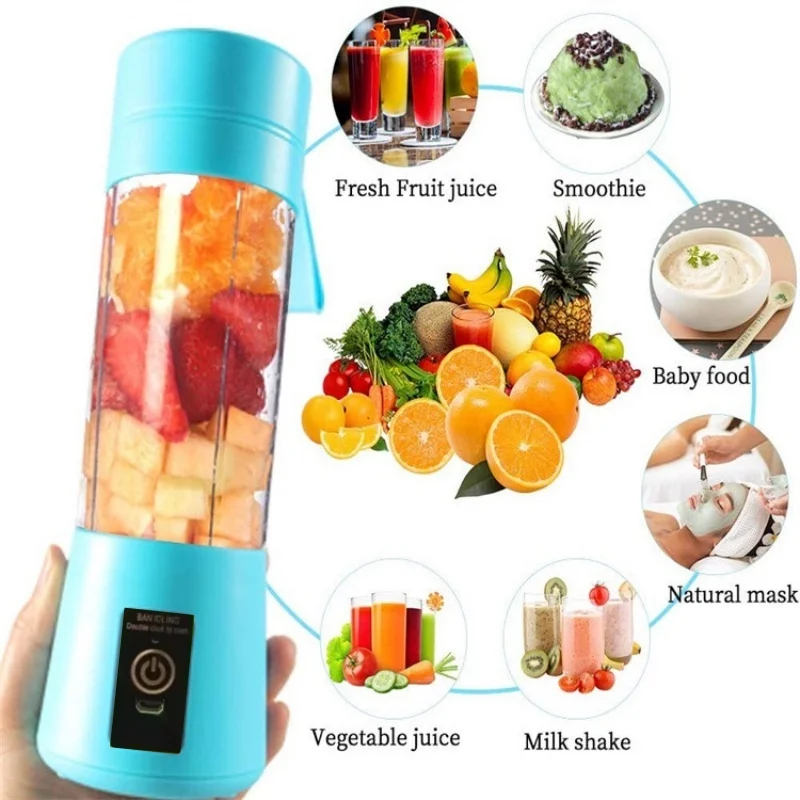 380ml household juice mixer mini electric juicer USB rechargeable smoothie smoothie shake mixer outdoor picnic portable juicer