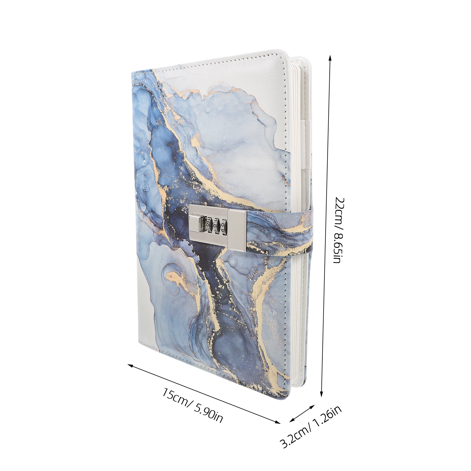 A5-Passwort mit PU-Tagebuch, Tagebuch mit Passwortbuch mit Schloss, Handkontobuchnotizen