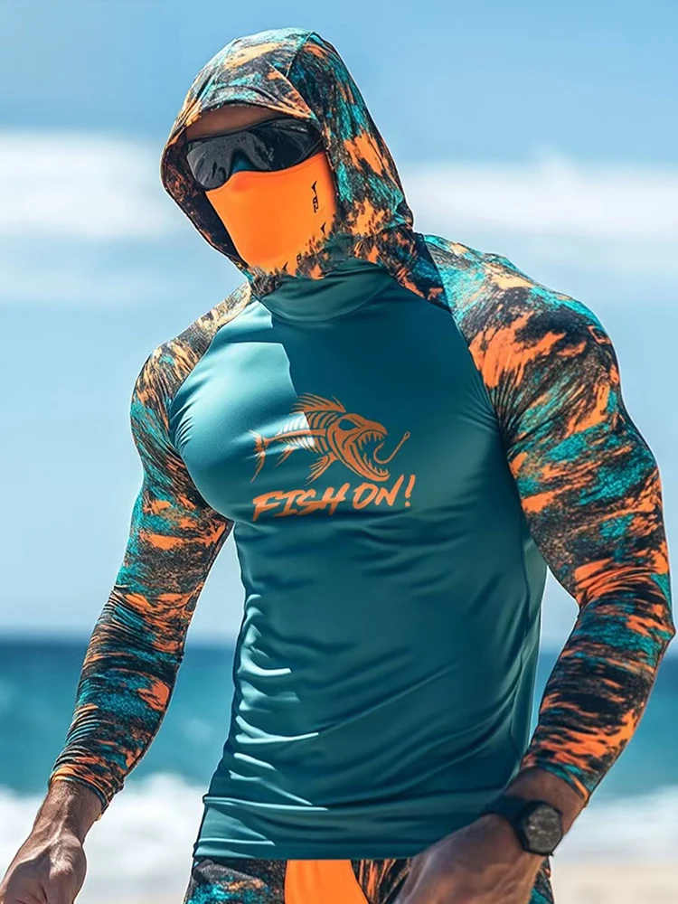 Hoodie Slim Pria Motif Grafis - Fishing Hoodie ulasan dan harga