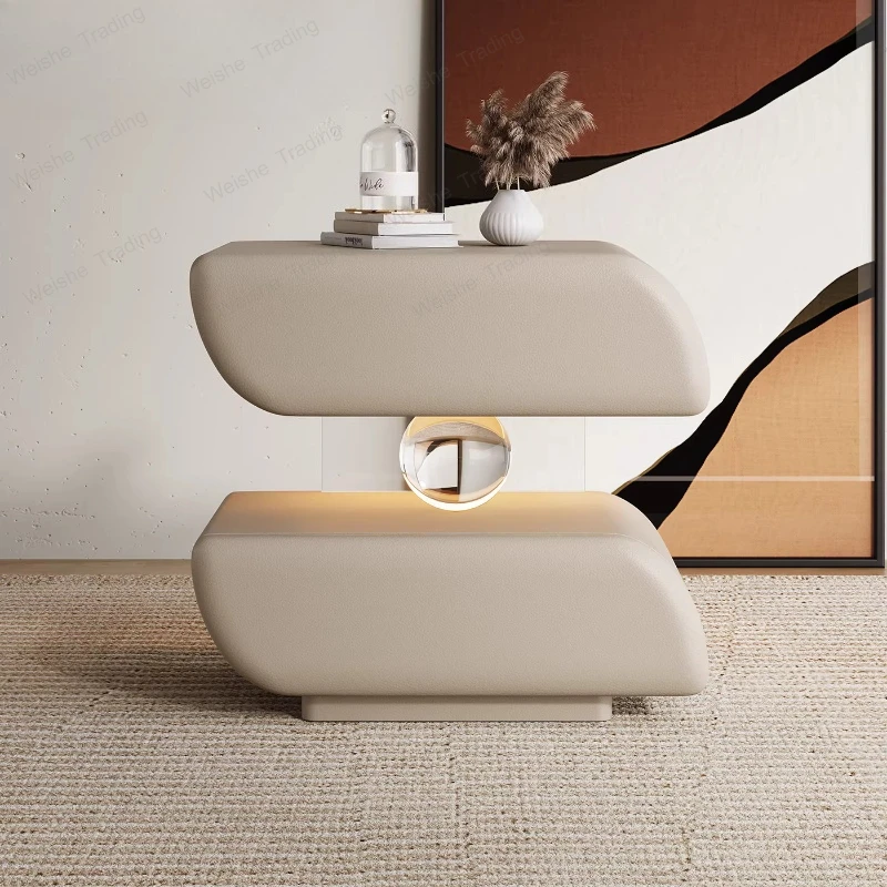 

Wood Unique Bedside Table Bedroom Corner Mid Century Modern Narrow Bedside Table Decor Simple Mesitas De Noch Home Furniture