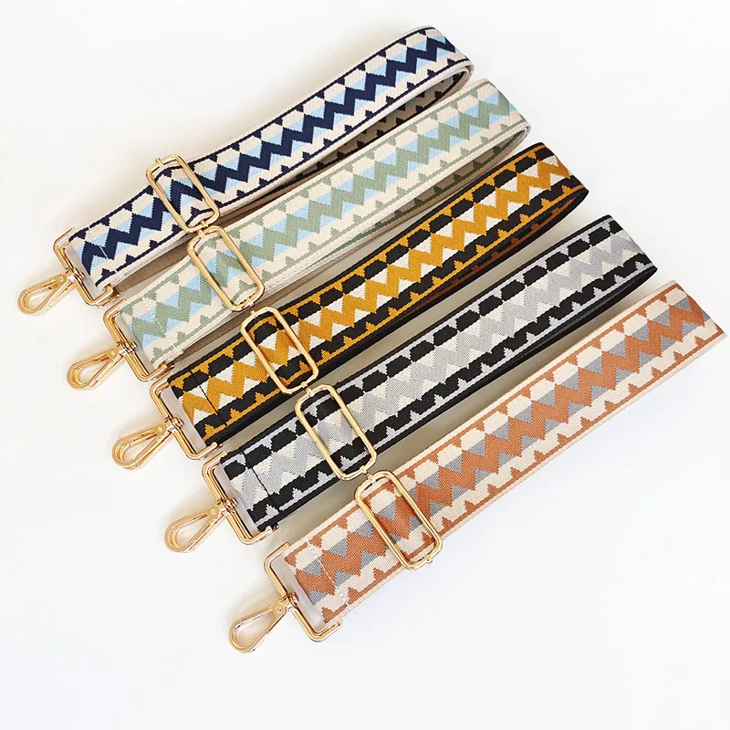 New Bag Accessories with One Shoulder Oblique Span To Reduce The Burden Wide Bag Belt Ethnic Style Color Extended Backpack Belt