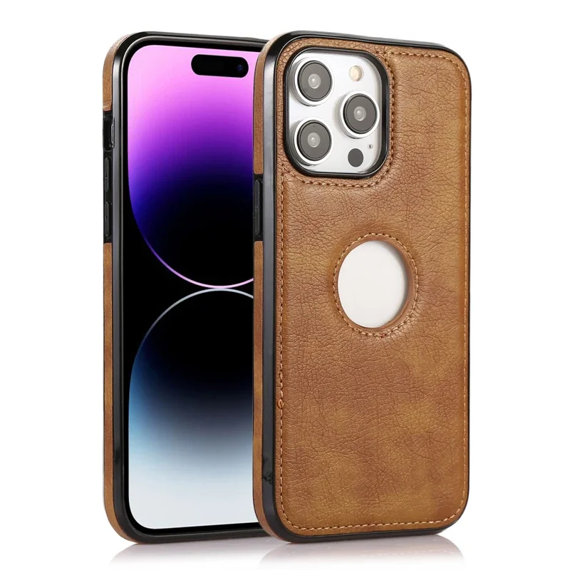 Logo Hole Business Ultra Slim Ledertasche für IPhone 15 14 13 11 16 Pro Max 12 Mini XS XR X 8 7 Plus SE2022 15Pro I Phone Cover