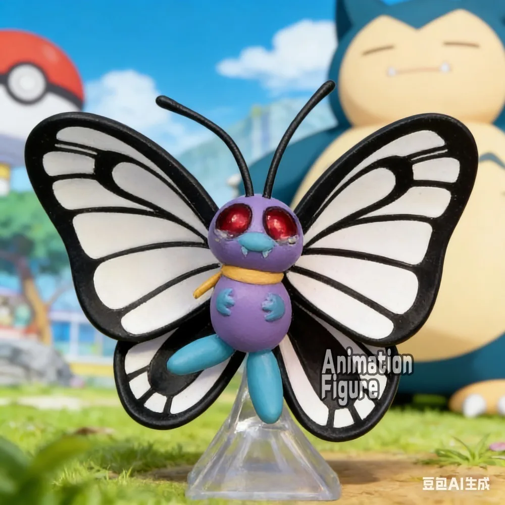 6.5cm/2.56in Anime Pokemon Figure Butterfree Action Figures Pvc Collection Model Toys for Children Gifts