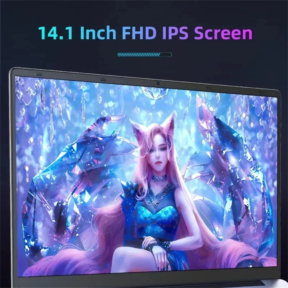 Imagem -03 - Computador Portátil i9 14.1 Tela Ips 16g Ddr4 1tb 2tb Ssd Notebook Intel Core I98950hk Processador de Núcleos Windows 11 Pro 2024 Novo