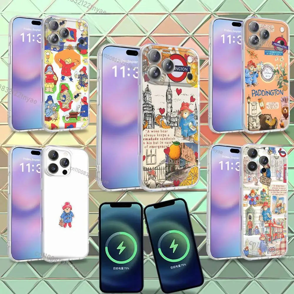 

Cartoon P-Paddington B-Bears Phone Case For iPhone 16,14,11,17,13,15,12,Air,Plus,Pro,Max,E,Mini Frosted for MagSafe Magnetic