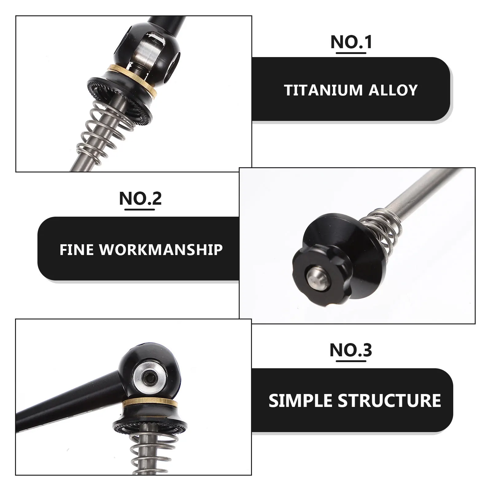 1Pair Bicycle Quick Release Skewers Secure Lightweight Stylish Perfect Replacement for Road Mountain Bikes Accessories